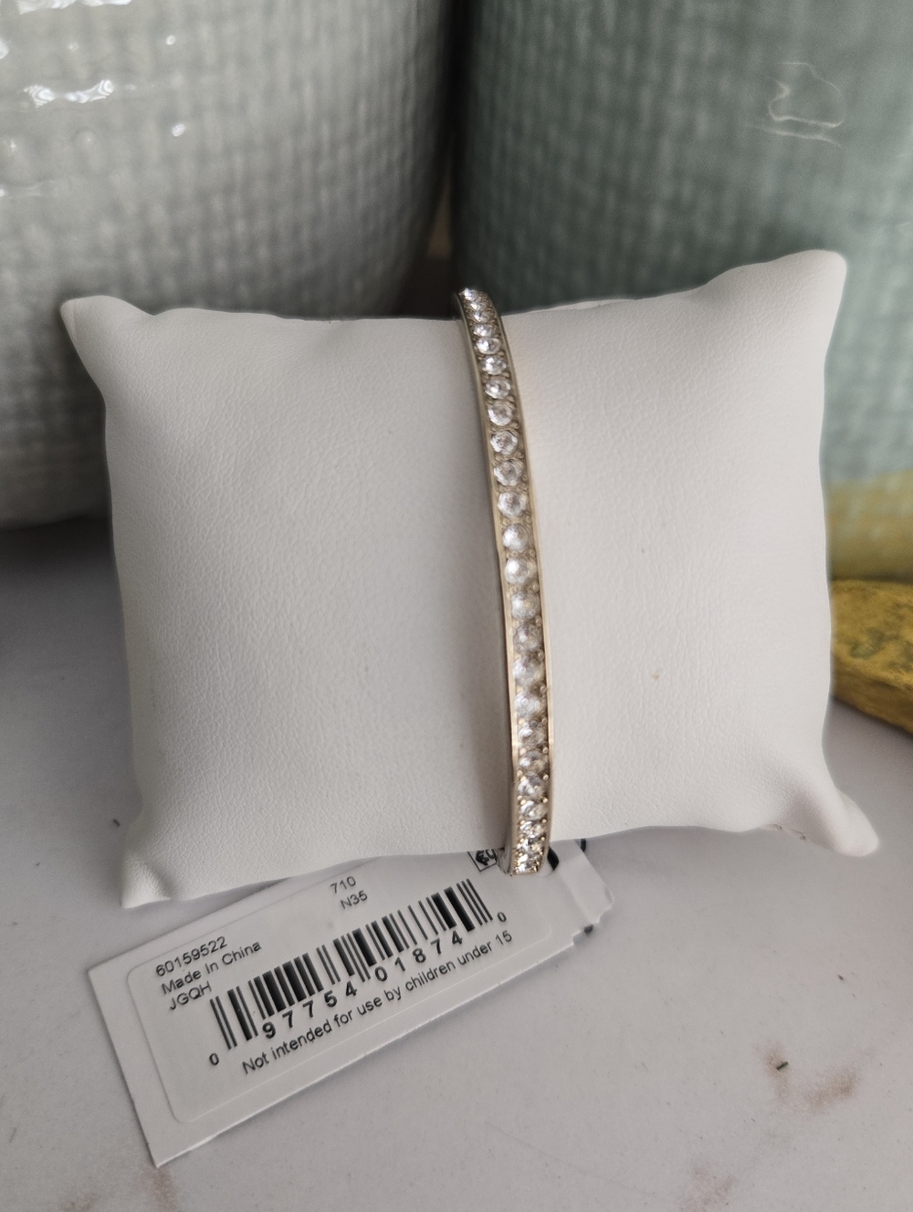 Givenchy Gold-Tone Crystal Row Slim Bangle - Picture 2 of 6